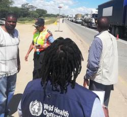 Points of Entry Team conducting supervisory support visits at police checkpoints in and around Windhoek 