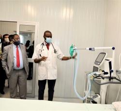 The President of the Republic of Namibia, His Excellency Dr Hage Geingob commissioned the intensive care unit and isolation unit for COVID-19 cases at the Windhoek Central Hospital on 3 June 2020