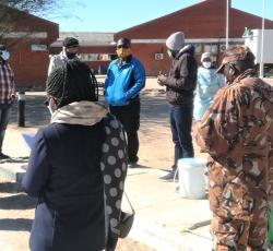 Ministry of Health and Social Services, WHO and partners are on an assessment mission to the Omaheke Region to determine the region's preparedness and response to COVID-19 pandemic.  The team concluded its two day visit on 16 June 2020  after consultations with the regional health emergency team, and visits to the border posts and health facilities.