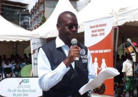 Dr. Nathan Bakyaita speaking during the UN GRS function,on behalf of WR Kenya