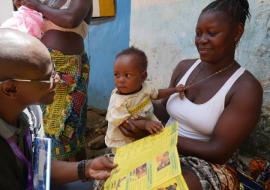 this child missed some of the routine vaccines. she was traced by a team of vaccinators by assessing her vaccination card and given the missed vaccines