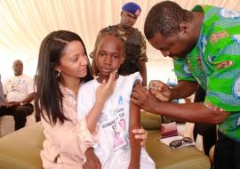 1st Child being immunized 1