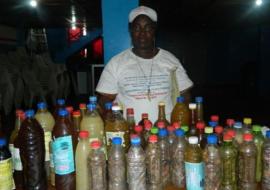 A Participant exhibiting herbal Products