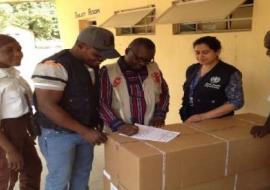 Handing over of SAM kits at Molai General Hospital, Jere LGA WHO