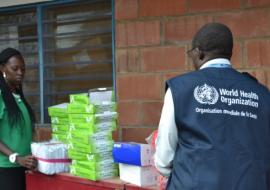 Handover of Ebola protective materials to the Ministry of Health