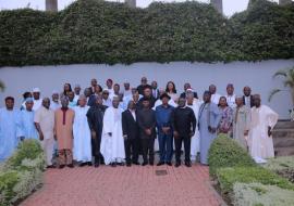 Group photo of Presidential Task Force with the Vice President (middle) after the meeting.