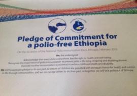 A pledge of commitment for a polio-free Ethiopia