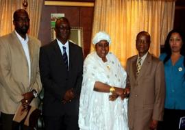 Dr. Sukwa bidding farewell to VP Isatou Njie-Saidy