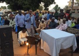 Commissioner addressing community members in Mazakari village of Niger state