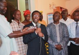 Hon. Minister and WR during the presentation of items