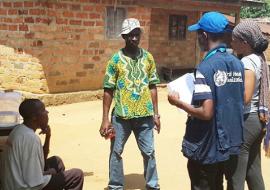 Door-to-door health monitoring visits are conducted in Koropara, Guinea WHO Guinea/Lancei Touré