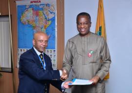 The WR presenting Letters of Credence to Nigerias Minister of Foreign Affairs