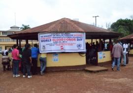 Blood donation drive at the University of Liberia campus Peter Glee
