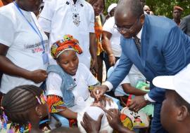 Dr Tano-Bian, le Chargé de bureau, était aux côtés des autorités sanitaires nationales