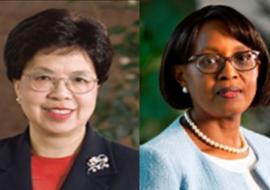 La Directrice générale de l’OMS, Dr Margaret CHAN, et la Directrice régionale de l’OMS pour l’Afrique, Dr Matshidiso MOETI