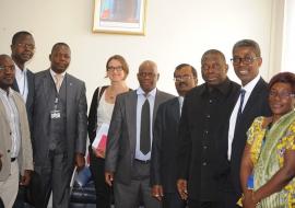 Photo des membres de la Task Force interagence avec le SG Dr Mukengashay