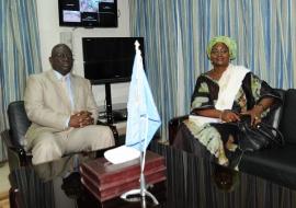 En tête à tête Mme l’Ambassadrice du Bénin et le Représentant de l’OMS