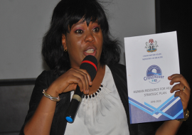 Cross River Commissioner for Health, presenting the HRH Strategic plan to the participants