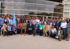 Group Picture WHO Ethiopia Country Office with WHO Director-General Elect, Dr Tedros Adhanom