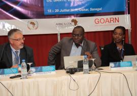 Le Directeur de  WHE AFRO, le Représentant de GOARN et la Conseillère de Africa CDC