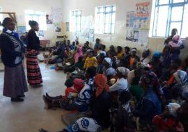 Sensitization of community members on the signs and symptoms of AFP Sensitization of community members on the signs and symptoms of AFP