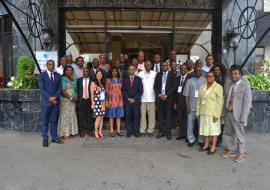 WR (middle) with facilitators,  KPI coordinators and focal persons from Ghana, Guinea Bissau, Liberia and Nigeria