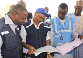 Dr Alemu during field visit to access humanitarian response in Borno state