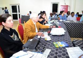 OBRA team listening to presentations on what has been done,outcomes and perspectives