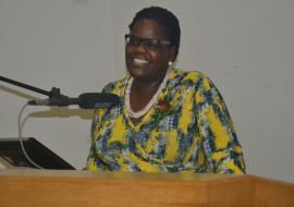 The Honorable Deputy Ministry of Health and Social Services, Hon Julieta Kavetuna officially launched the Health Accounts Reports for 2014/15 The Honorable Deputy Ministry of Health and Social Services, Hon Julieta Kavetuna officially launched the Health Accounts Reports for 2014/15