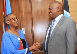 Dr M Moeti meets Botswana's Acting President Hon. M Masisi