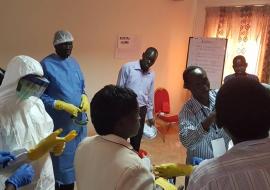 Practical session on proper use of PPEs in outbreak response