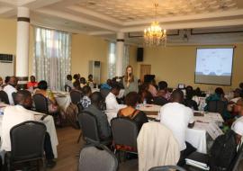 Cross-section of participants at the Advanced IPC follow-up training in Monrovia