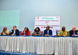 Prof. Tomori (2nd from the Right) Chairman and members of 35th ERC.