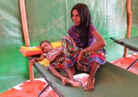 Asawka recovering at the treatment unit at Ferede Health Centre, Afar Asawka recovering at the treatment unit at Ferede Health Centre, Afar