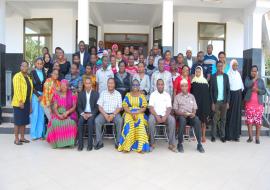 Meeting participants in a group photo