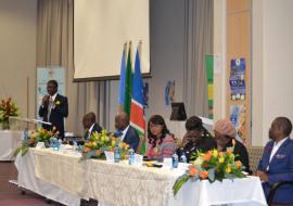 Dr Charles Sagoe-Moses, WHO Representative delivering his remarks Dr Charles Sagoe-Moses, WHO Representative delivering his remarks
