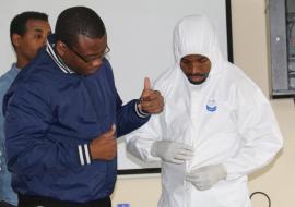 Demonstration of Personal Protective Equipment (PPE) procedure