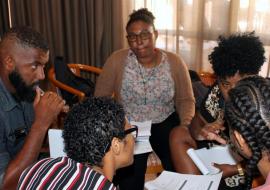 Participantes no Atelier de Comunicação de Risco