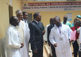 La visite de l'unité de prise en charge du choléra