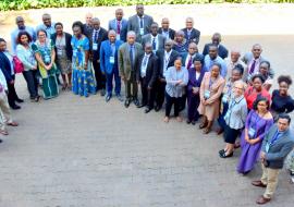 Ministry of Health and WHO officials in attendance at the workshop