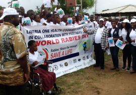 Cross session of representatives from various institutions during the commemoration of the World Rabies Day in Monrovia