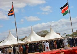 Members of the public at the Garissa venue for Horn of Africa polio launch Members of the public at the Garissa venue for Horn of Africa polio launch