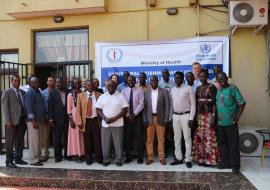 Participants posing for a group photo 