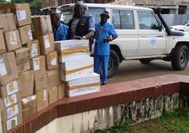 Stockpile of assorted Medical Books handed over to the MOH by WHO Stockpile of assorted Medical Books handed over to the MOH by WHO