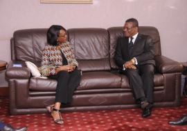 Madame la Directrice Régionale de l'OMS pour l'Afrique le Docteur Matshidiso Moeti a rencontré le Premier Ministre Chef du Gouvernement