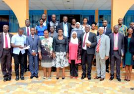 Officials from the Ministry of Health, WHO, UNACOH, CTCA and CEHURD Uganda at the launch of the National Tobacco Control Committee 