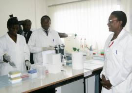 Professor Judith Torimiro (right) with some of her students