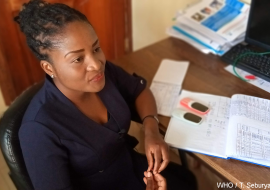 Alliance M. Honoré is in charge of the Ebola Alert call centre in Goma Alliance M. Honoré is in charge of the Ebola Alert call centre in Goma