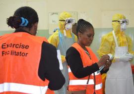 Exercise Management Team conducting onsite training Exercise Management Team conducting onsite training