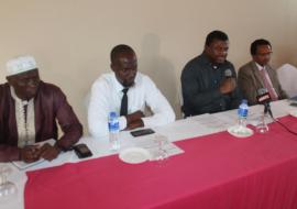 Members of the high table  at the opening ceremony